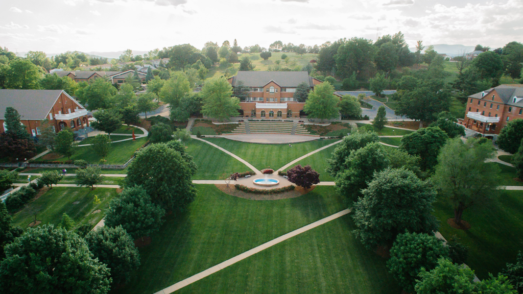 Aerial view of Eastern Mennonite University campus