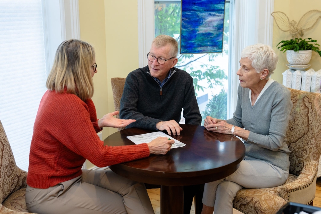 consultation at a table