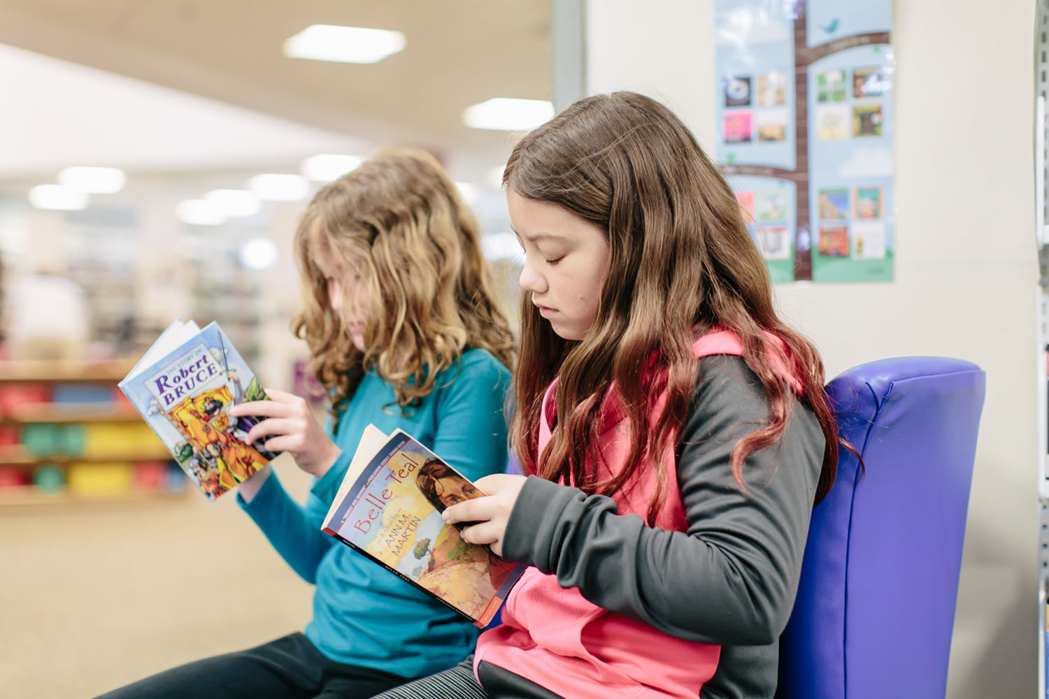 children reading books